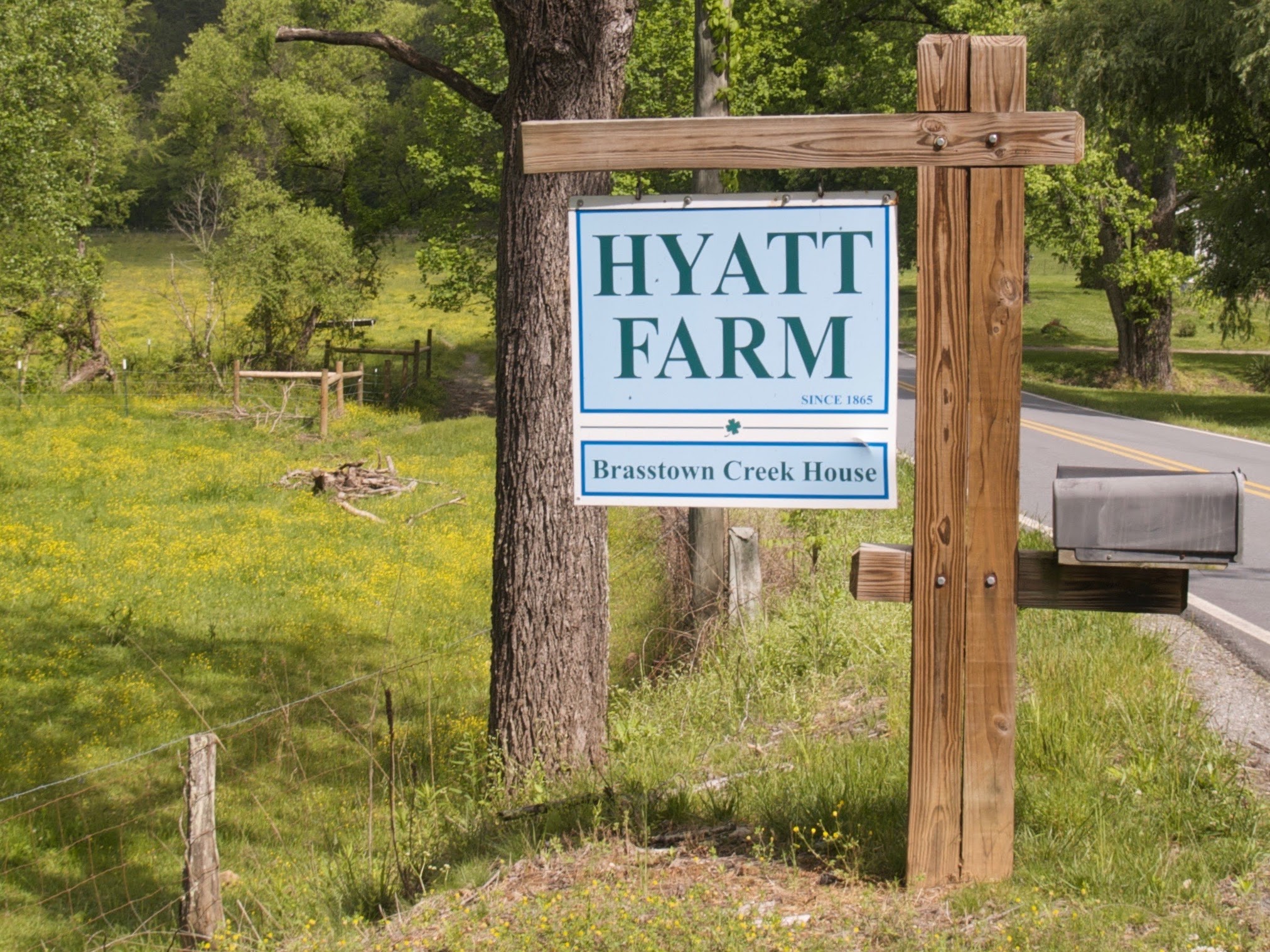 Hyatt Farm sign