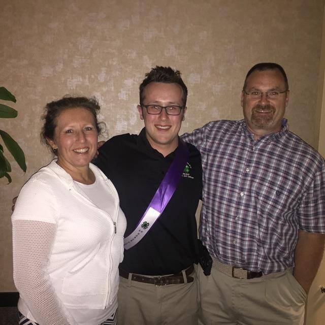 Michael Hopkins with his parents