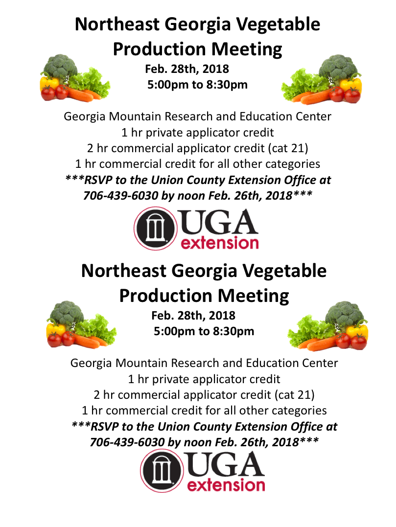 vegetable production meeting poster
