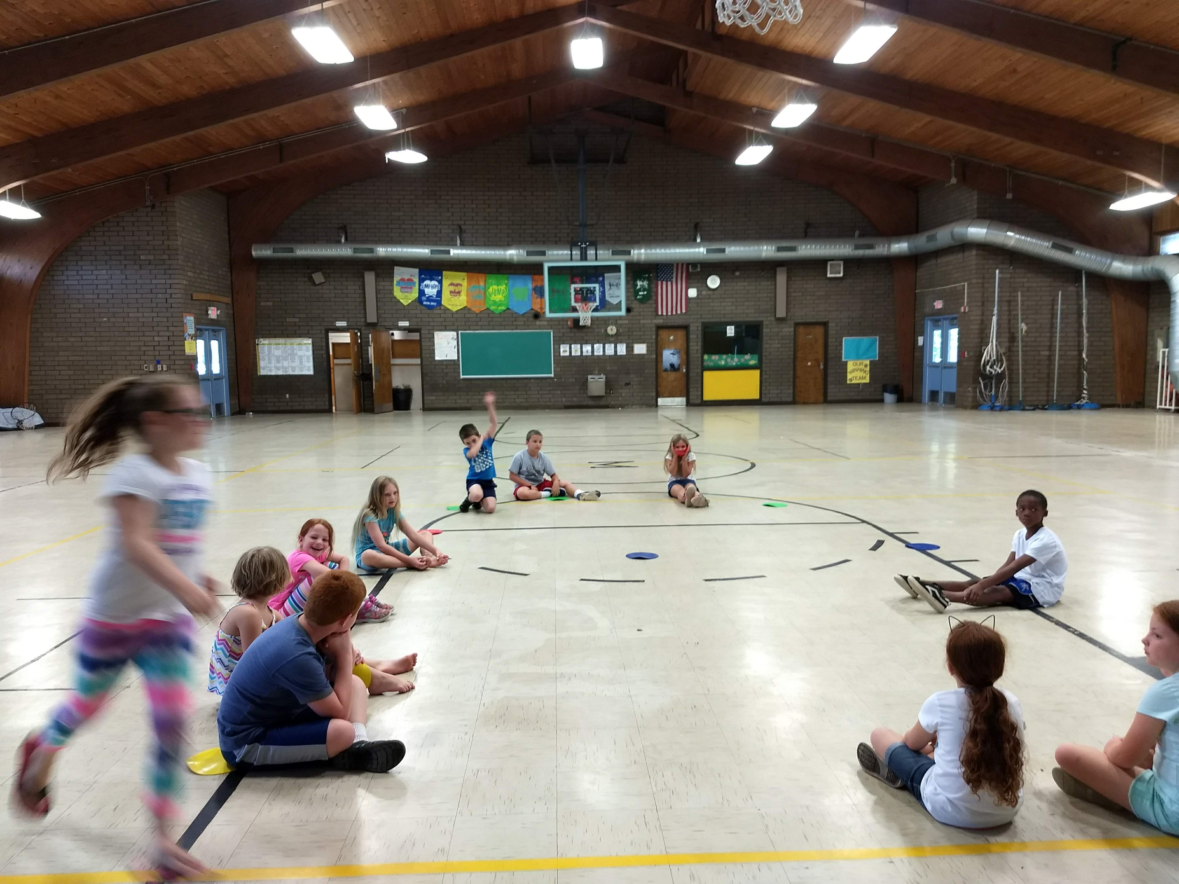 children playing in a gym