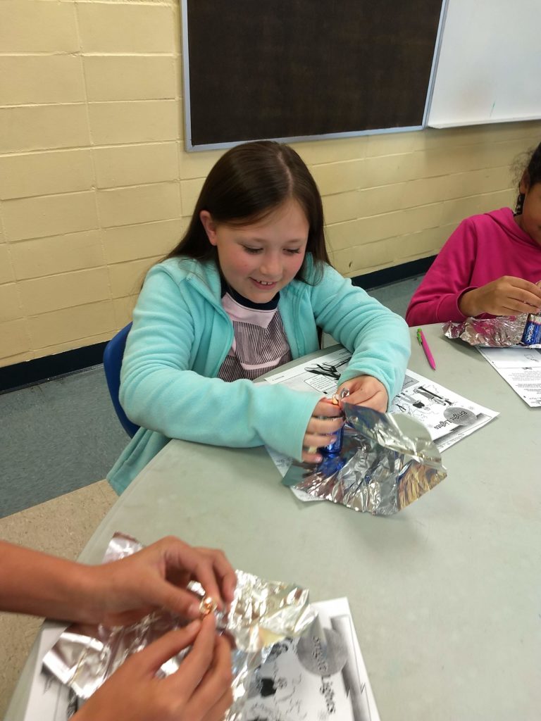 girl working on electric project