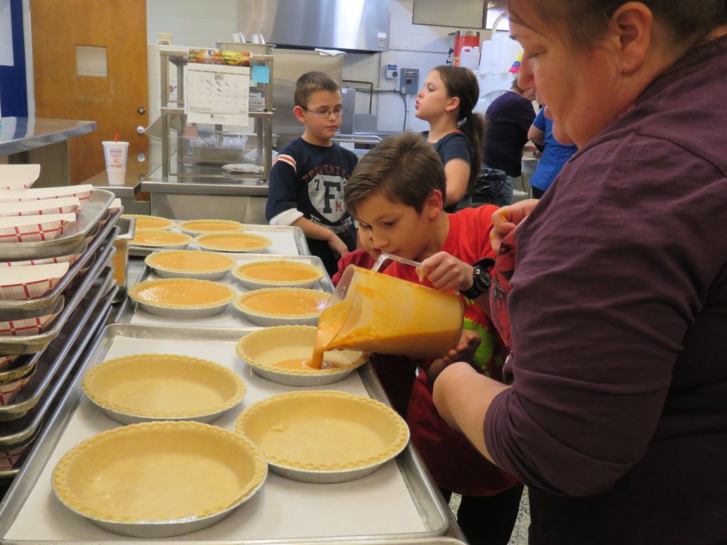 children making pies