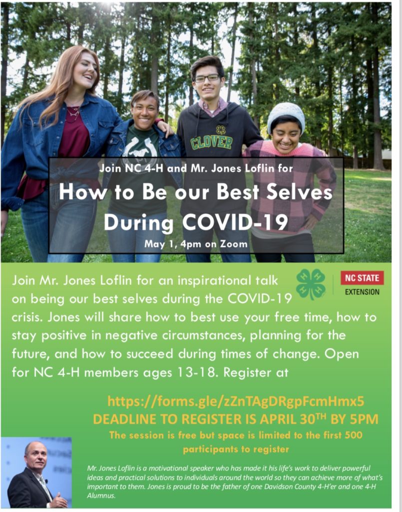 How to be our best selves during Covid-19 flyer