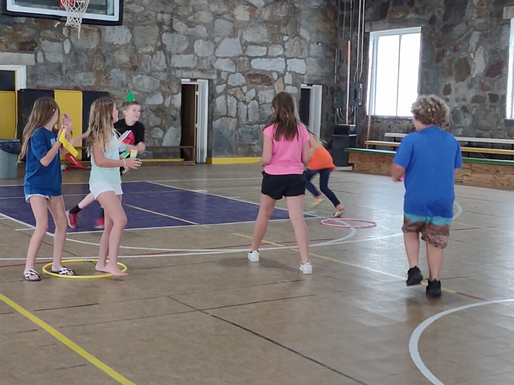 Kids playing in a gym