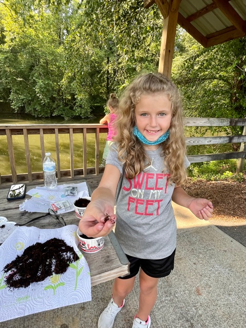 Girl smiling at camera