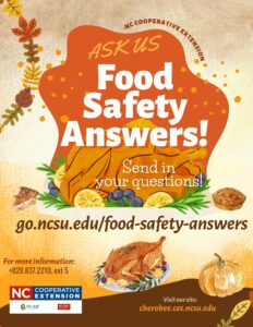 Ask us your Food Safety Questions on our new portal at go.ncsu.edu/food-safety-answers