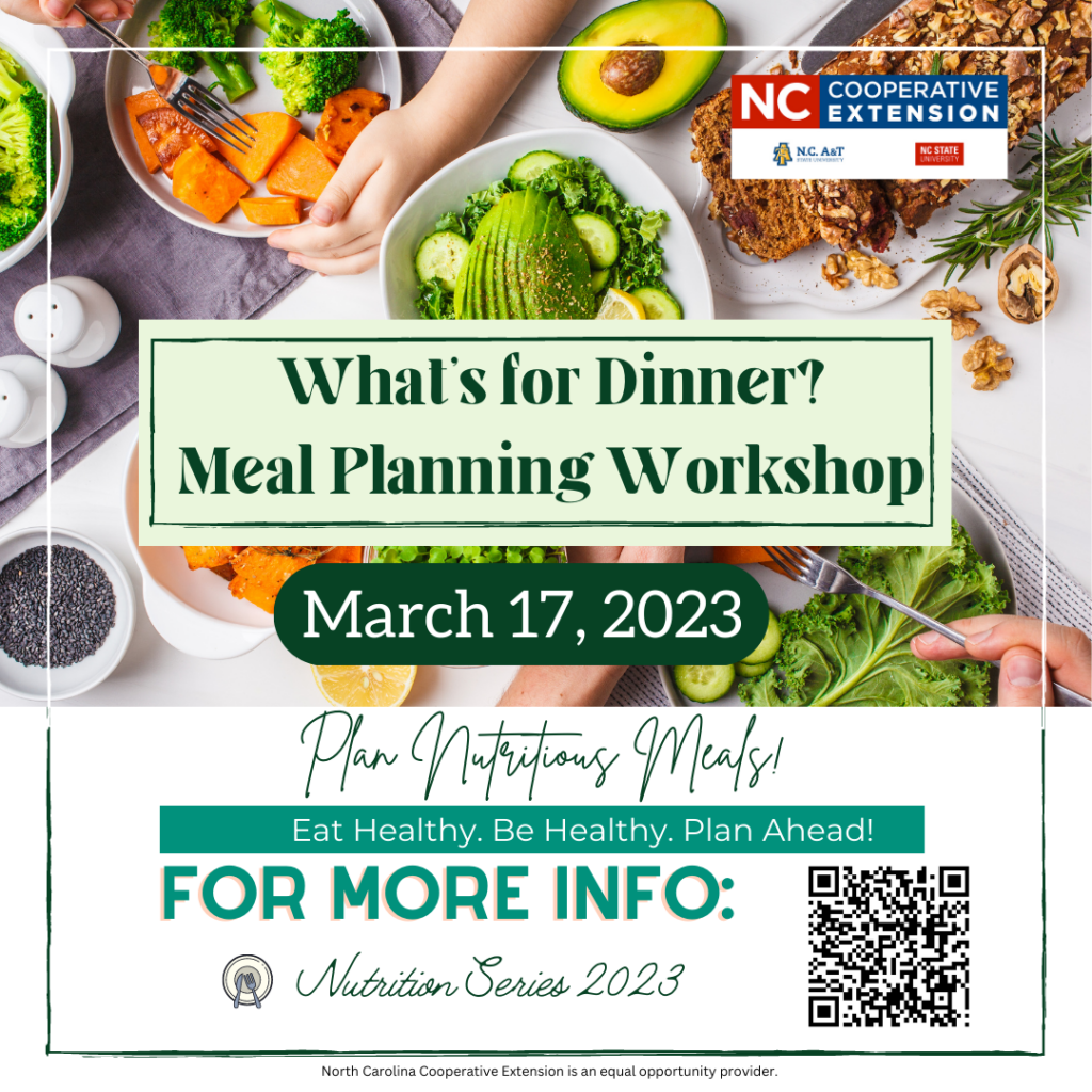 Plan Healthy Meals at our What's For Dinner? - Meal Planning Workshop! 