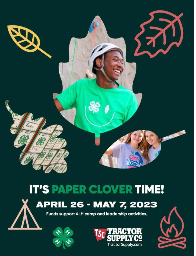 Spring Paper Clover Drive at Tractor Supply April 26thMay 7th!!! N.C