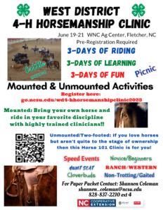 Cover photo for Register Now for the West District 4-H Horsemanship Clinic