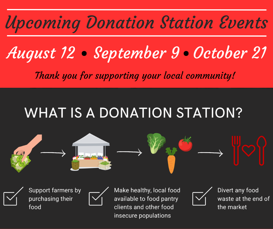 Upcoming Dates for Donation Station