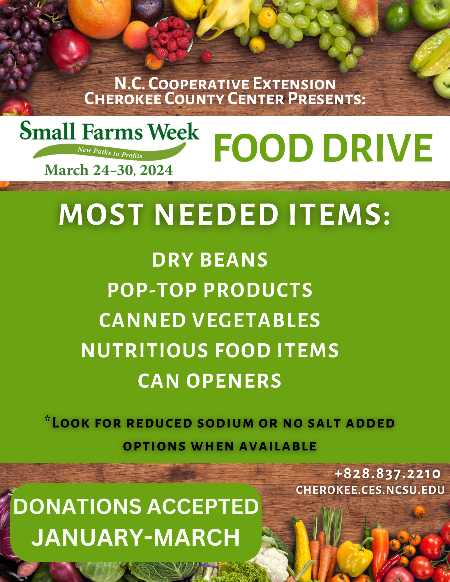 Food Drive: Most Needed Items