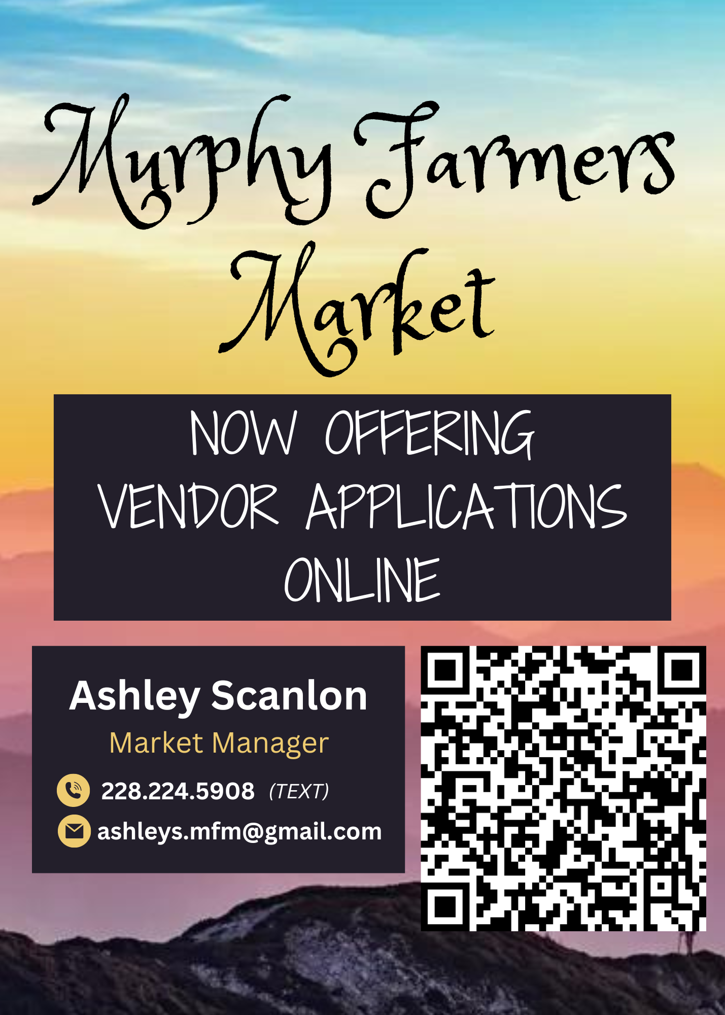 Online Vendor Application Murphy Farmers Market