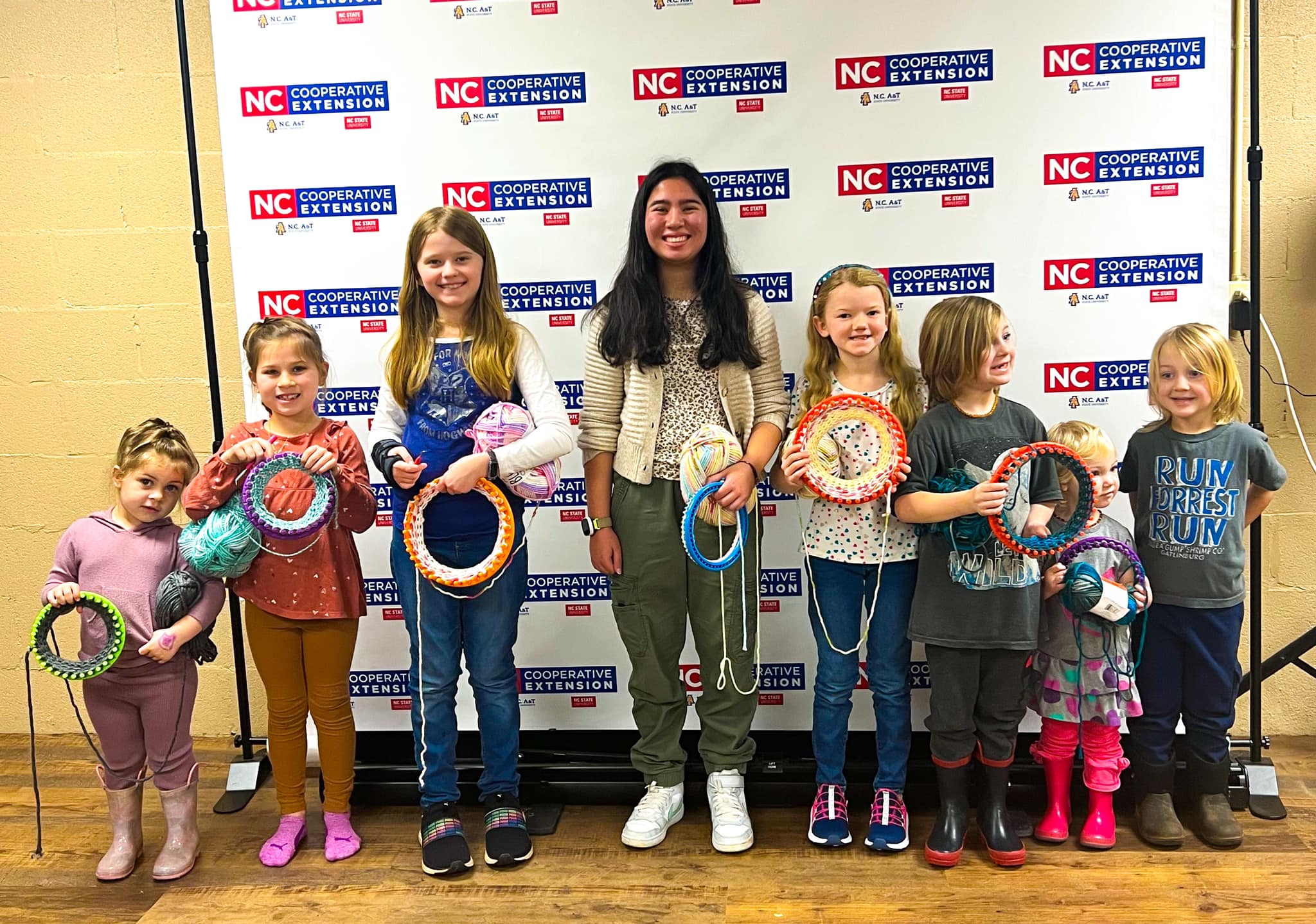 GAP Homeschool Group with their Loom Knitting Projects! 