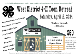 Cover photo for West District 4-H Teen Retreat