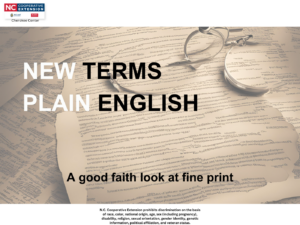 Cover photo for New Terms Plain English