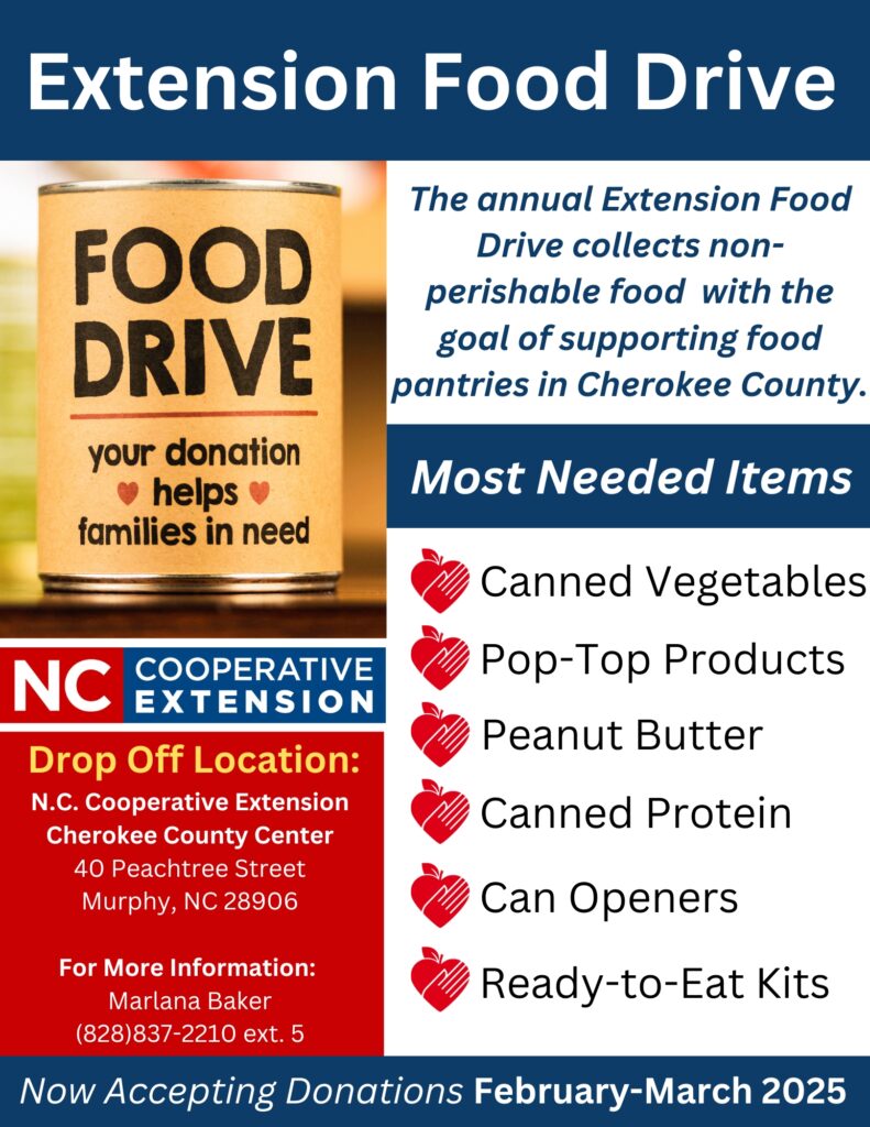 Extension Food Drive Flyer 2025